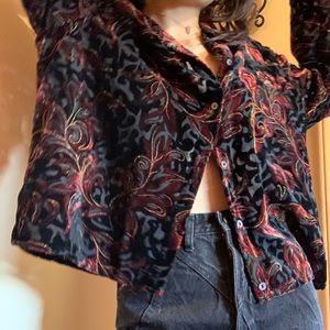 Partially see through, grungy, vintage, gothic blouse